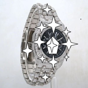 Luxury Men Stainless Steel Watch Round Case Analog Quartz <b>Chronograph</b> Sapphire Crystal Dial Folding Clasp - Product Image 2