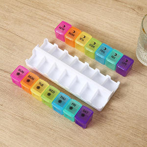 Organisateur de pilules hebdomadaire en plastique à 14 compartiments UP-06D - Product Image 2