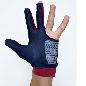 Gants de billard à trois doigts, accessoire de sport, tissu à glisse fluide, fermeture réglable pour le snooker – Approvisionnement direct usine - Product Image 2