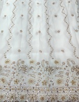 Tissu en dentelle brodée perlée pour robes de mariée, tenues de soirée, marques de mode, fabricants de vêtements, acheteurs mondiaux, commerce