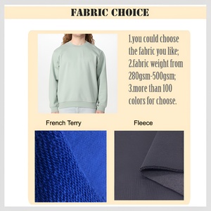 Sudadera de Cuello Redondo Lisa Extra Grande para Hombre, de Alta Calidad, Algodón y Felpa, Estilo Urbano, Unisex, Invierno, Venta al Por Mayor, OEM - Product Image 3