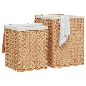 Lot de 2 paniers à linge en jacinthe d'eau tressée – Catégorie Produit Premium - Product Image 3