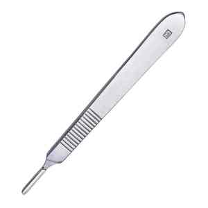 Mango de bisturí quirúrgico de acero inoxidable BSD No. 3 Cuchillos Médicos Manuales con Certificación CE Clase I, Instrumento para Uso Hospitalario, Kit Quirúrgico - Product Image 3