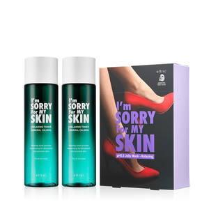 I'm Sorry for My Skin Tonique Relaxant 200ml X 2 PH5.5, Pack de Masques Gelée Relaxants 10 Feuilles, Masque Facial Minéral pour le Visage - Product Image 1