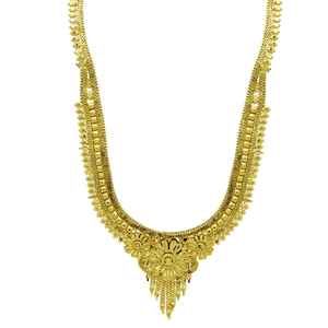 Ensemble de bijoux en or micronisé 14K 18K 24K en gros, parure de mariée traditionnelle, colliers de mode mini et longs - Product Image 4