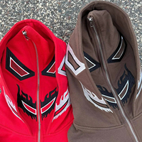 Sweat à capuche zippé double Y2K pour homme 2026 |   Pull imprimé à manches longues pour l'automne |   Niche Streetwear OEM