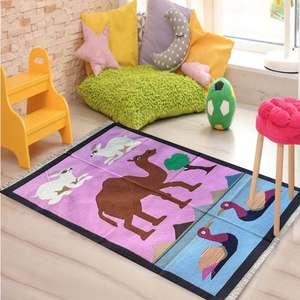 Tapis en coton de conception ethnique pour la décoration de la chambre à coucher et de la cuisine, ensemble de tapis 042 - Product Image 1