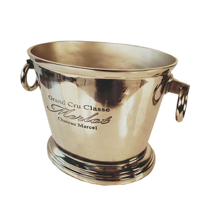 Seau à glace en aluminium pour vin, refroidisseur à champagne en métal pour la maison, le bar, les fêtes et les restaurants, 38,1Lx24,13Wx24,13H cm - Product Image 2