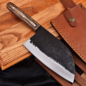 Couteau de boucher sur mesure en acier à haute teneur en carbone, couteau à découper la viande avec étui en cuir, couteau de chef tranchant comme un rasoir - Product Image 1
