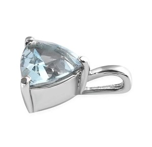 Colgante de Topacio Azul en Plata de Ley 925, Collar Minimalista y Delicado para Uso Diario, Joyería de Piedra de Nacimiento de Diciembre, Regalo - Product Image 4