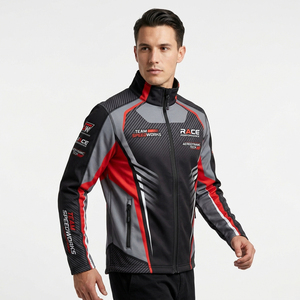 MX BMX Custom Pit Crew <b>Jackets</b> Printed Softshell Sublimation Sponsor Logos Plus Size Quick Dry Windproof Auto <b>Racing</b> Wear - Product Image 2