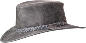 Unisex Wool Cowboy <b>Hat</b> With Braided <b>Band</b> Gray Casual Outdoor Spring Autumn Adult 58-60CM - Product Image 2