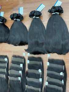 Extensions de cheveux naturels lisses les plus vendues, trame solide, texture douce et lisse, cheveux bruts doublement étirés, en stock en grande quantité - Product Image 3