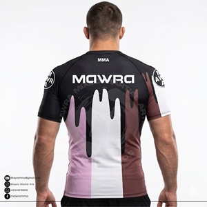 Rashguard de compression unisexe Mawra personnalisé à manches courtes, anti-UV UPF50, écologique, pour l'entraînement de MMA, BJJ, Jiu Jitsu et Grappling - Product Image 2
