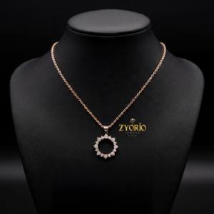 สร้อยคอทองคำเพชรหรูหราสวยพร้อมสัญลักษณ์ตลอดกาลสำหรับงานแต่งงานและของขวัญเจ้าสาวของผู้หญิงดูแฟชั่นมีสไตล์ - Product Image 6