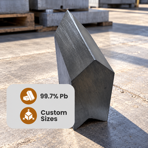 Briques de plomb haute performance 99,97 % / Barres de plomb de laboratoire finition usinée grises 4x4x2 pouces Protection contre les radiations Selayang Metal - Product Image 1