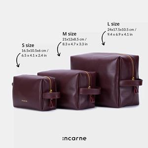 Neceser de Viaje Compacto Personalizado de Cuero Genuino, Estilo Vintage, Impermeable, para Hombre, para Cosméticos y Artículos de Aseo, LYG-0142 - Product Image 4