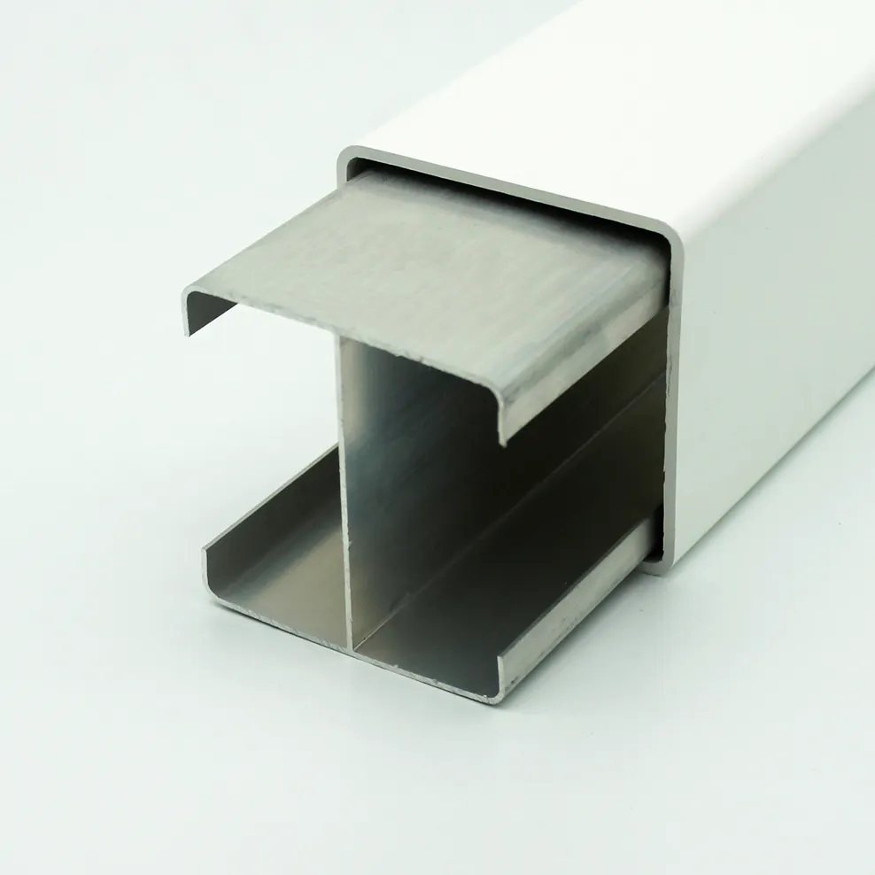 aluminum stiffener for 4" x 4" line post, aluminum stiffener for 101mm x 101mm line post