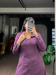 Most In-Demand Plain & Classy Look <b>Office</b> Party & Regular Day Special Trendy Winter Silk Kurti / Kurta <b>Set</b> Women Adults Wear - Product Image 5