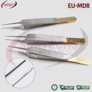 Surtechs Castroviejo Pince à ligature manuelle en acier inoxydable pour chirurgie mineure, instrument chirurgical dentaire et ophtalmique, certifiée CE Classe II - Product Image 2