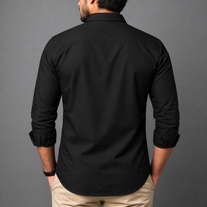 Camisas Casuales de Hombre de Alta Calidad con Diseño Personalizado, Lisas, con Botones, Corte Regular, Manga Larga, de Algodón Puro - Product Image 2