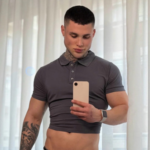 Polo T-shirt Homme Coupe Slim Entièrement Personnalisé en Polyester Spandex, Polo de Compression Court, Polos pour Festival LGBT - Product Image 2
