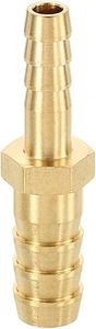 Brass Barbed Hose <b>Connector</b> <b>Quick</b> Connect Straight Pipe Fitting for Water Air Fuel Hose barb Reducing Splicer/Mender(AOL-054) - Product Image 4