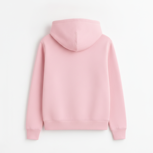 Men's Oversized Pullover <b>Hoodie</b> <b>Pink</b> Cotton Fleece Kangaroo Pocket Drawstring Streetwear Winter Sweatshirt - Product Image 5
