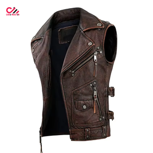Gilet en cuir respirant et chaud pour homme, imperméable, séchage rapide, haute qualité, service OEM, vêtement d'extérieur personnalisé, faible MOQ, décontracté - Product Image 1