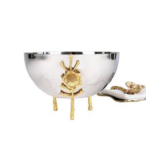 Support décoratif personnalisé en laiton massif pour articles d'ustensiles de cuisine à motifs floraux Produit fait main en vente directe d'usine - Product Image 1