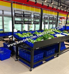 Exhibidor Vertical de Frutas y Verduras NEWTEK de 5 Niveles, Estante Independiente para Productos de Supermercado con Cestas Ventiladas - Product Image 2