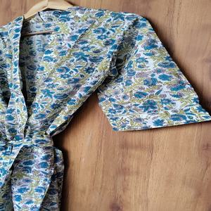 Kimono de Algodón con Estampado Floral, Estilo Boho, para Mujer, Tallas Grandes, al Mejor Precio, de Exportador Indio - Product Image 6