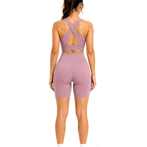 Conjunto deportivo acanalado sin costuras de alta calidad para mujer, ropa deportiva cómoda y ajustada para entrenamiento en el gimnasio, fitness y uso diario. - Product Image 2