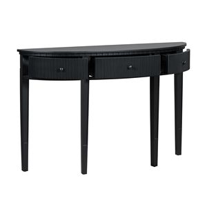 Consolle in impiallacciatura di pino con quattro gambe distintive e ante dei cassetti a righe verticali - Product Image 5