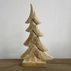 Decoración navideña de madera con forma de árbol, artesanía para el hogar, decoración hecha a mano con forma de árbol de madera. - Product Image 6