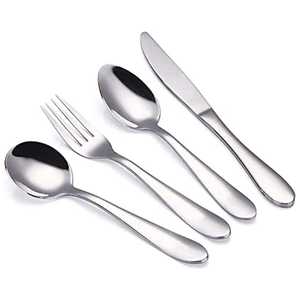 Ensemble de couverts modernes et durables en acier inoxydable doré, vaisselle, couverts de table, finition miroir, non revêtus, cuillère, fourchette, couteau, restaurant - Product Image 4