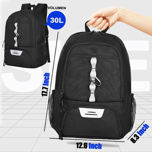 Sacs à dos de football respirants personnalisés avec fermeture éclair, sacs d'équipe sportive, équipement d'entraînement de football, légers, durables, fabricant OEM Pakistan - Product Image 3