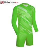 Maillot de gardien de but de football à manches longues personnalisé pour homme avec short d'entraînement, vêtements de football avec protection en éponge
