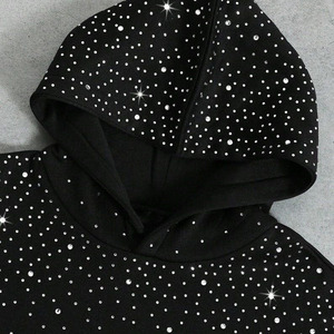 เสื้อฮู้ดดี้ผู้ชายแบบซิปประดับเพชร ยอดขายดีที่สุด บริการ OEM ผ้าฝ้าย 100% คุณภาพสูง ขายส่ง ฤดูหนาว เป็นมิตรกับสิ่งแวดล้อม ระบายอากาศได้ดี - Product Image 4