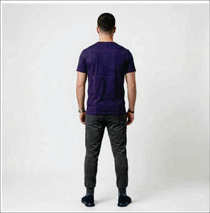 เสื้อยืดแขนยาวคอกลมผ้าฝ้ายถักสีพื้น 100% พิมพ์โลโก้ได้ตามต้องการ เสื้อยืดผู้ชายแบบหนาใส่สบาย - Product Image 5