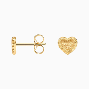 Pendientes de Corazón de Oro Amarillo para Mujer, Joyería Romántica para Uso Diario - Product Image 2