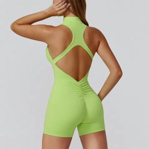 Conjunto Deportivo Reversible sin Tirantes para Mujer, Shorts de Cintura Media, Bra Deportivo, Poliéster/Algodón, Logotipo Personalizado, Transpirable - Product Image 4