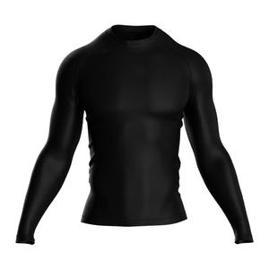 Wholesale Price Full Sleeve <b>Compression</b> Rash Guard Dark Blue Quick Dry Spandex Polyester Sport Top Seamless Design Adult Fit - Product Image 5