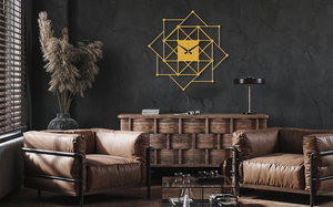 Horloge murale géométrique moderne en métal, horloge carrée 3D abstraite, horloge design noire, art mural décoratif contemporain pour salon, bureau - Product Image 4