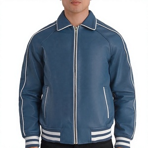 Custom Fashion High Quality Bomber Casual <b>Leather</b> <b>Jacket</b> <b>Men</b> Custom logo Designer Blank Pu Plus Size <b>Men's</b> <b>Jackets</b> - Product Image 1