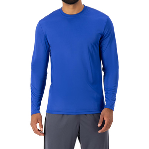 Camiseta Deportiva Ligera de Manga Larga, Color Azul, para Hombre, Verano, Fitness, Transpirable, Informal - Product Image 1