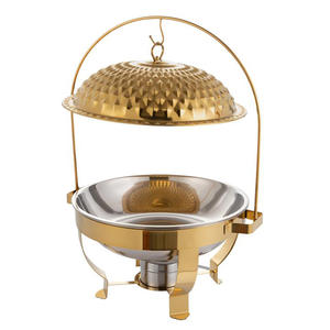 Recipiente para Buffet de Acero Inoxidable de Primera Calidad, Calentador de Alimentos con Tapa de Cierre Suave y Soporte para Combustible para Exhibición en Banquetes - Product Image 4