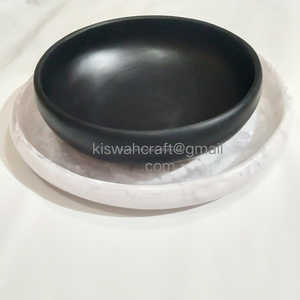 Excelentes platos de salsa de Melamina negra mate y cuencos irrompibles, vajilla pequeña y grande para aperitivos, dulces y comidas - Product Image 1