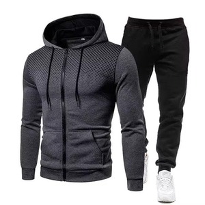 Men Winter Fleece Tracksuit <b>Zip</b> Up Hoodie <b>Jogger</b> Pants Printed Sportswear Casual Wear - Product Image 3