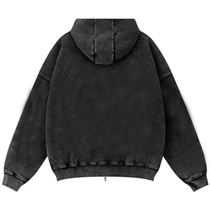 Sweat-shirt à capuche noir pour homme, coupe classique, couleur unie, décontracté, pour l'hiver, impression numérique, broderie - Product Image 4